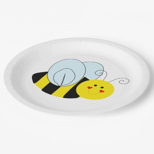 Cute Bee Papieren Bordje (Gekanteld)