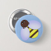 Cute Bee Party Favor Button (Voorkant /achterkant)