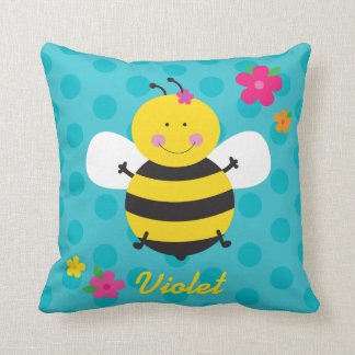 Cute Bee Personalized Sierkussen