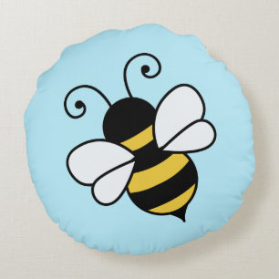 Cute bee rond kussen