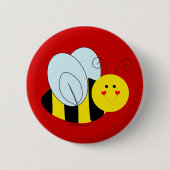 Cute Bee Ronde Button 5,7 Cm (Voorkant)