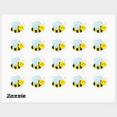 Cute Bee Ronde Sticker (Vel)