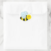 Cute Bee Ronde Sticker (Tas)