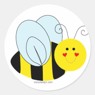 Cute Bee Ronde Sticker