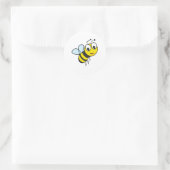 Cute Bee Ronde Sticker (Tas)