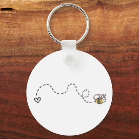 Cute Bee Sleutelhanger (Voorkant)