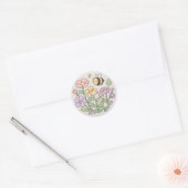 Cute Bee & Smiling Flowers Sticker - Pastel Bloeme (Envelop)