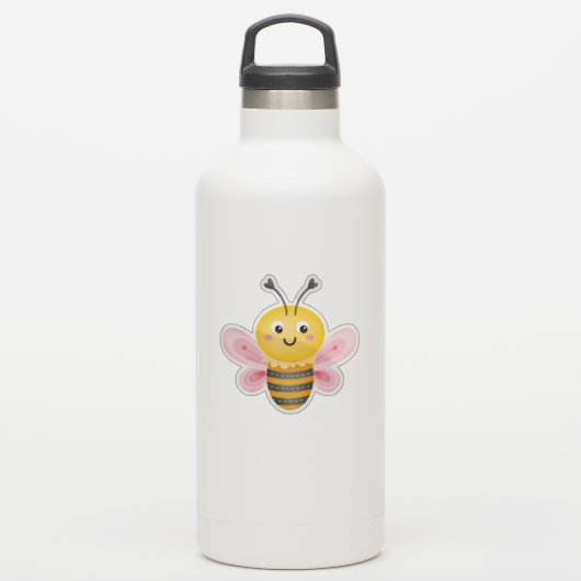Cute Bee Sticker (Waterfles)