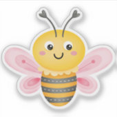 Cute Bee Sticker (Voorkant)