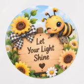 Cute Bee & Sunflower Inspirerende Sticker Set (Design 1)