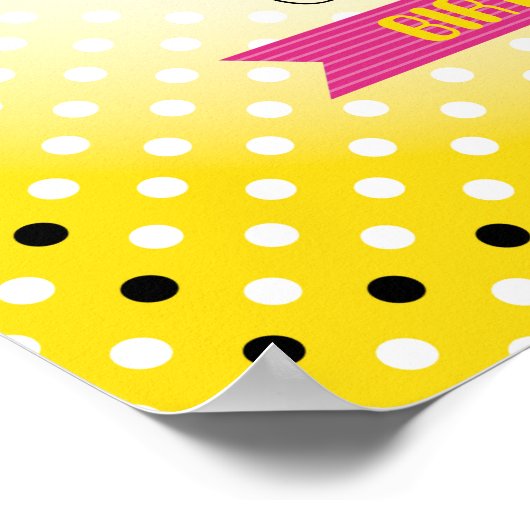 Cute bee thema Party Welcome poster (Hoek)