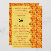 Cute Bee ThMED Baby shower Invitation