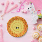 Cute Bee ThMED Baby shower Papieren Bordje (Feest)