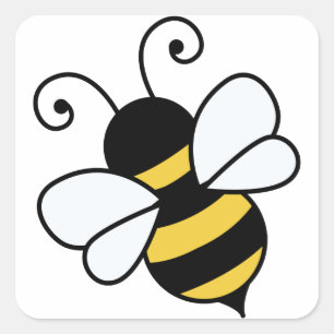 Cute bee vierkante sticker