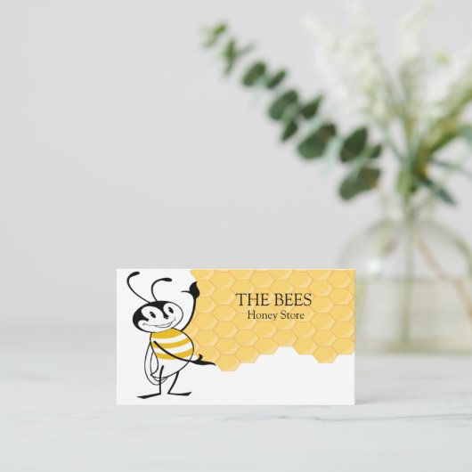 Cute Bee Visitekaartje (Staand voorkant)