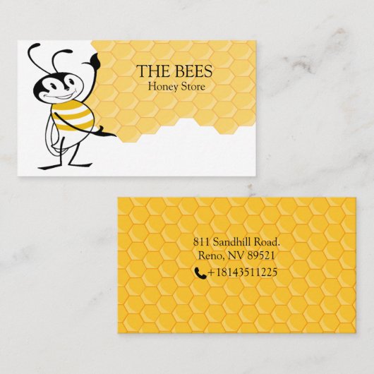 Cute Bee Visitekaartje (Voorkant / Achterkant)