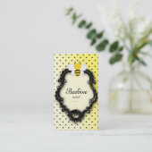 Cute bee Visitekaartje Polka Dot (Staand voorkant)