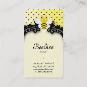 Cute bee Visitekaartje Polka Dot (Achterkant)