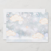 Cute Beer and ballons Winter Baby Birth Photo Bedankkaart (Achterkant)