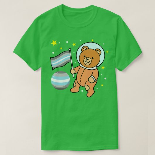 Cute Beer Astronaut Demiboy Pride Premium535 T-shirt (Design voorkant)