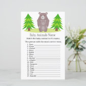 Cute Beer Baby Animals Name Game (Staand voorkant)