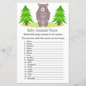 Cute Beer Baby Animals Name Game (Voorkant)