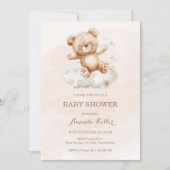 Cute Beer Baby shower Invitation Kaart (Voorkant)