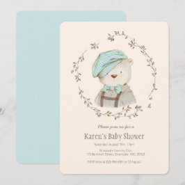 Cute  Beer Baby shower Invitation Kaart