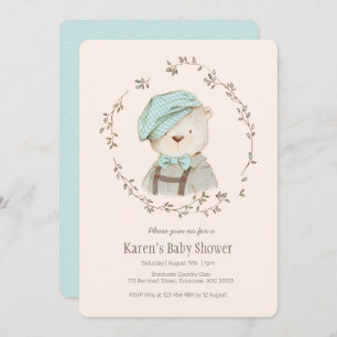 Cute  Beer Baby shower Invitation Kaart