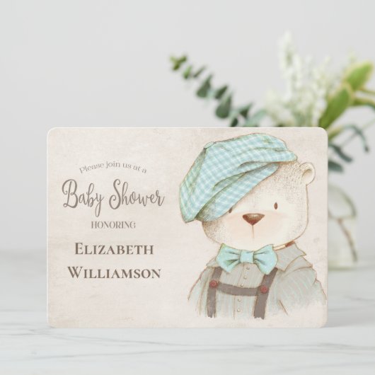 Cute Beer Baby shower Kaart (Staand voorkant)