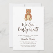 Cute Beer Baby shower Kaart (Voorkant)