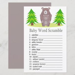Cute Beer Baby word scramble game