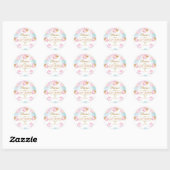 Cute Beer Babyshower Meisje Bedankt Favor Ronde Sticker (Vel)