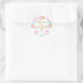 Cute Beer Babyshower Meisje Bedankt Favor Ronde Sticker (Tas)