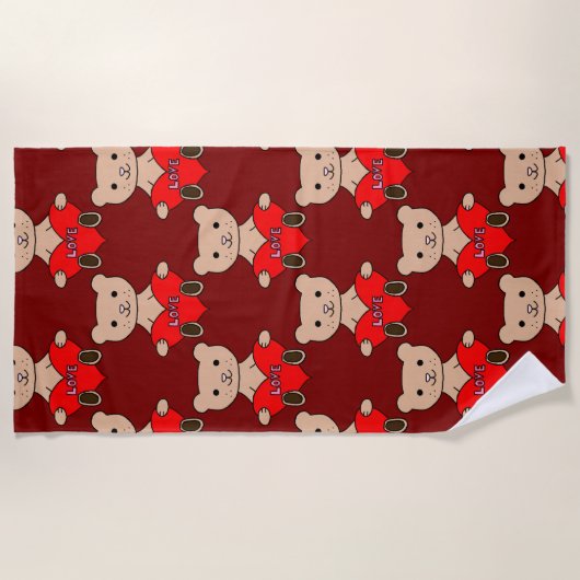 Cute Beer Badhanddoek (Voorkant)