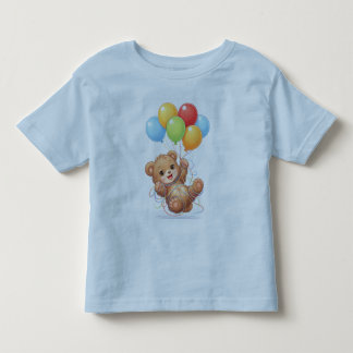 Cute Beer Ballon Verjaardag Peuter T-Shirt