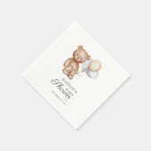 Cute Beer ballons Baby shower Script Paper Servet (Hoek)