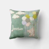 Cute Beer ballons Rustic Typography Waterverf Kussen (Achterkant)