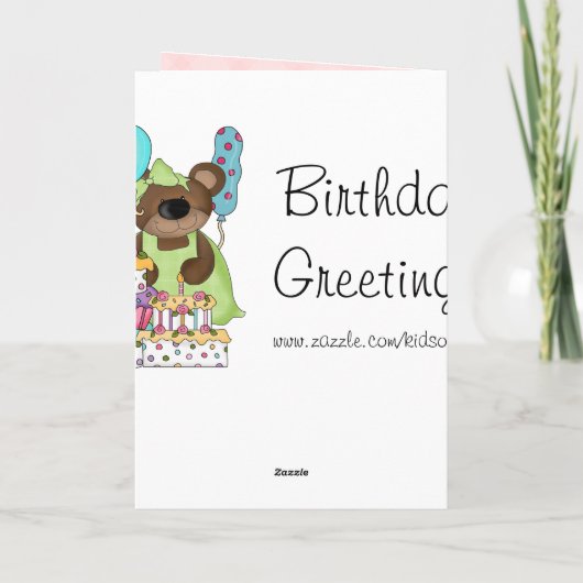 Cute Beer Birthday Kaart (Achterkant)