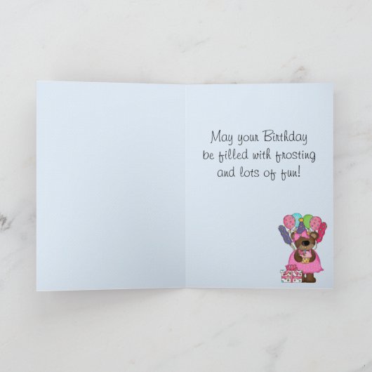 Cute Beer Birthday Kaart (Binnen)