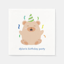 Cute Beer Birthday Party Servet