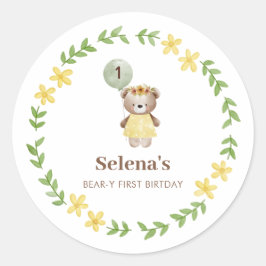 Cute Beer Birthday Ronde Sticker