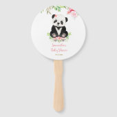 Cute Beer Blush Pink Greenery Girl Baby shower Handwaaier (Voorkant)