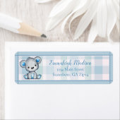 Cute Beer Boy Baby shower Return Address Etiket (Insitu)
