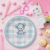 Cute Beer Boy Pset Blue Papieren Bordje (Feest)