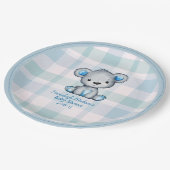 Cute Beer Boy Pset Blue Papieren Bordje (Gekanteld)