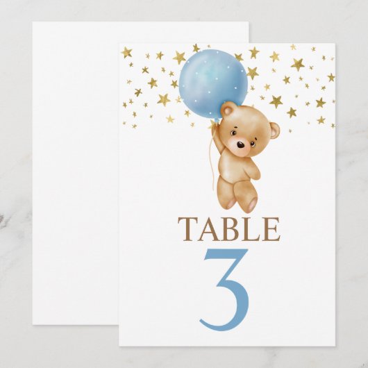 Cute Beer Boy Table Kaart (Voorkant / Achterkant)