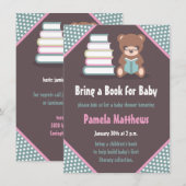 Cute Beer Breng een Book Baby Shower-uitzending Kaart (Voorkant / Achterkant)