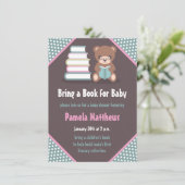Cute Beer Breng een Book Baby Shower-uitzending Kaart (Staand voorkant)