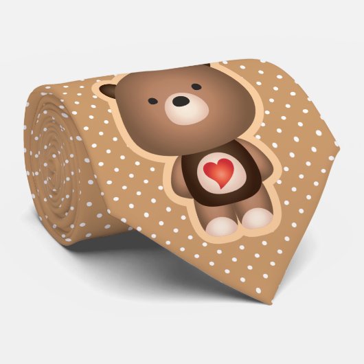 Cute Beer Brown Stropdas (Opgerold)